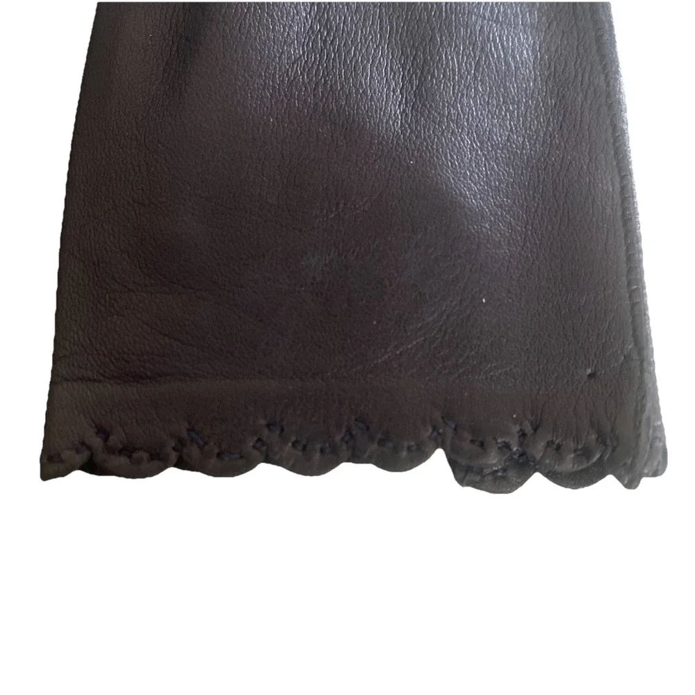 Vintage‎ Wear Right Gloves Black Leather Women's Size 7 Made In Italy